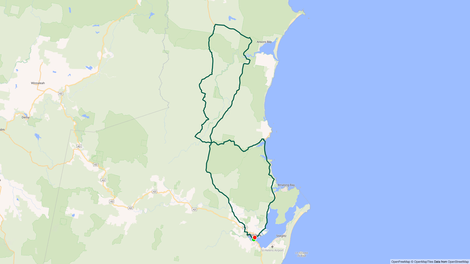 Interactive route map